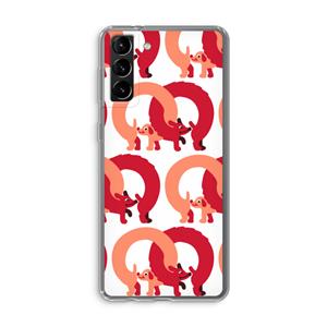 CaseCompany Dogs: Samsung Galaxy S21 Plus Transparant Hoesje