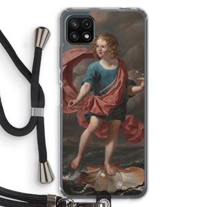 CaseCompany Soap Bubbles: Samsung Galaxy A22 5G Transparant Hoesje met koord