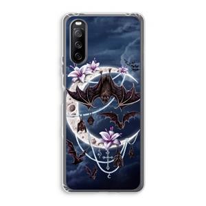 CaseCompany Vleermuizen Maan: Sony Xperia 10 III Transparant Hoesje