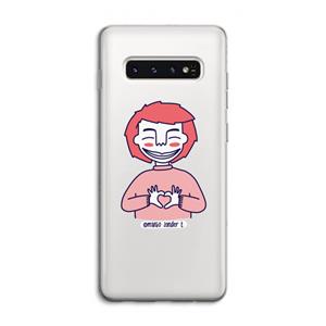 CaseCompany Hartje: Samsung Galaxy S10 4G Transparant Hoesje