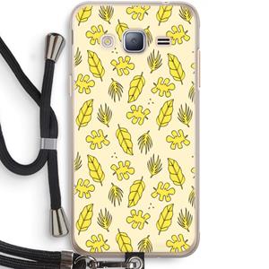 CaseCompany Herfst: Samsung Galaxy J3 (2016) Transparant Hoesje met koord