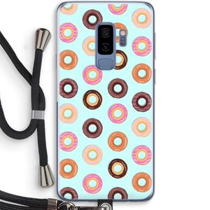 CaseCompany Donuts: Samsung Galaxy S9 Plus Transparant Hoesje met koord