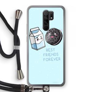 CaseCompany Best Friend Forever: Xiaomi Redmi 9 Transparant Hoesje met koord