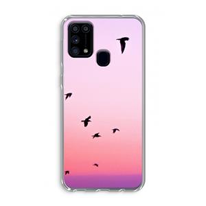 CaseCompany Fly away: Samsung Galaxy M31 Transparant Hoesje