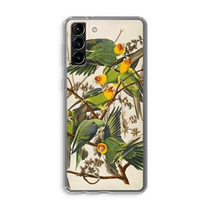 CaseCompany Carolinaparkiet: Samsung Galaxy S21 Plus Transparant Hoesje
