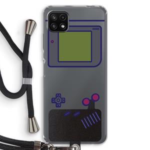 CaseCompany Game On: Samsung Galaxy A22 5G Transparant Hoesje met koord