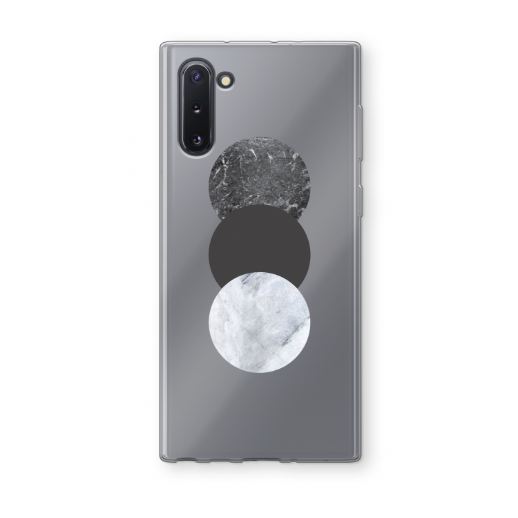 CaseCompany Marmeren cirkels: Samsung Galaxy Note 10 Transparant Hoesje
