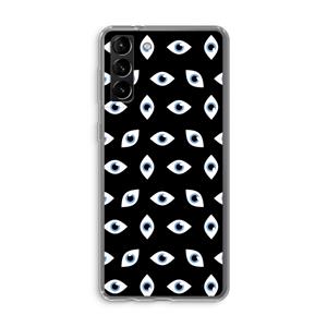 CaseCompany Eyes pattern: Samsung Galaxy S21 Plus Transparant Hoesje