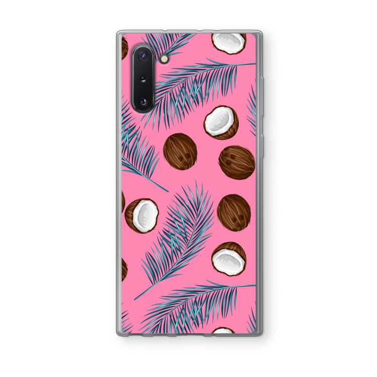 CaseCompany Kokosnoot roze: Samsung Galaxy Note 10 Transparant Hoesje