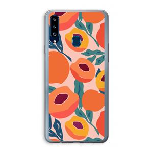 CaseCompany Perzik: Samsung Galaxy A20s Transparant Hoesje