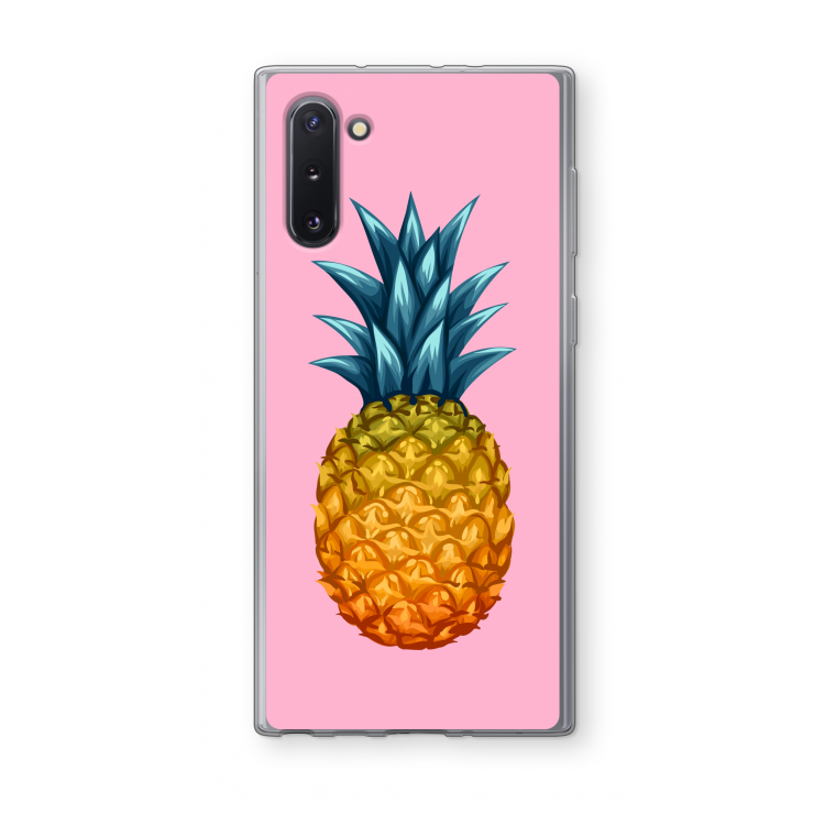 CaseCompany Grote ananas: Samsung Galaxy Note 10 Transparant Hoesje