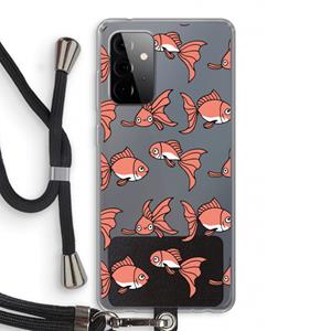 CaseCompany Blub: Samsung Galaxy A72 5G Transparant Hoesje met koord