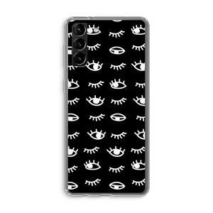 CaseCompany Eye pattern #3: Samsung Galaxy S21 Plus Transparant Hoesje