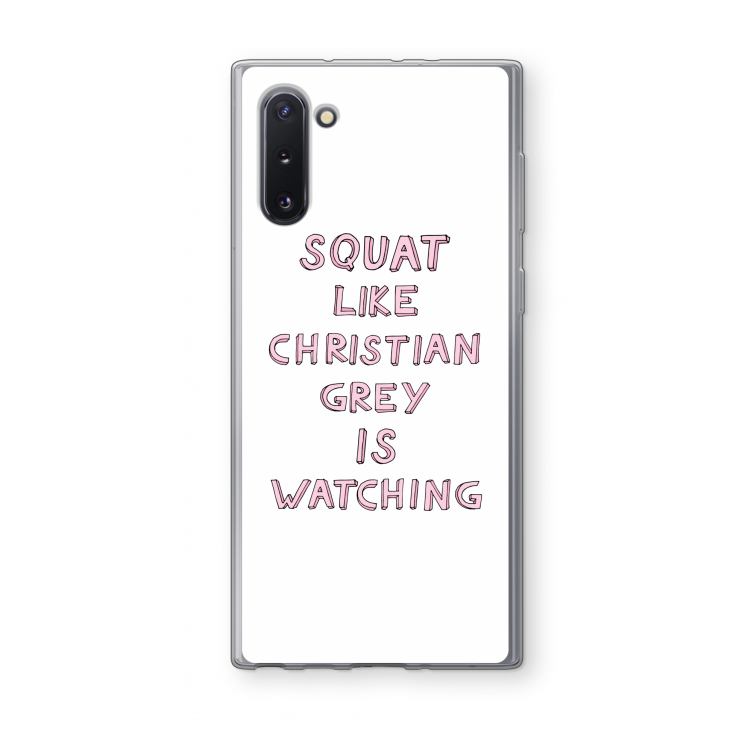 CaseCompany Christian Grey: Samsung Galaxy Note 10 Transparant Hoesje