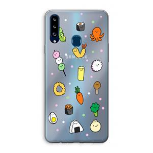 CaseCompany Happy bento friends: Samsung Galaxy A20s Transparant Hoesje