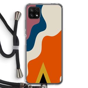 CaseCompany Noor A: Samsung Galaxy A22 5G Transparant Hoesje met koord