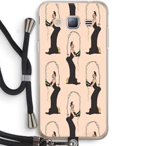 CaseCompany Pop Some Kim: Samsung Galaxy J3 (2016) Transparant Hoesje met koord