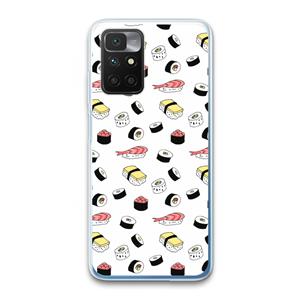 CaseCompany Sushi time: Xiaomi Redmi 10 Transparant Hoesje