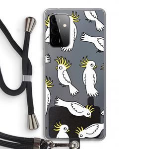 CaseCompany Papegaai: Samsung Galaxy A72 5G Transparant Hoesje met koord