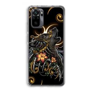CaseCompany Huilende Wolf: Xiaomi Redmi Note 10 Pro Transparant Hoesje