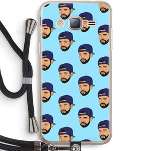 CaseCompany Drake Away: Samsung Galaxy J3 (2016) Transparant Hoesje met koord