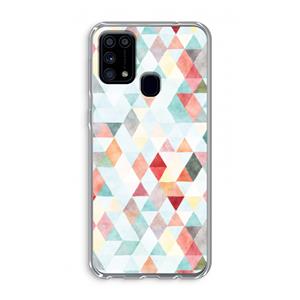 CaseCompany Gekleurde driehoekjes pastel: Samsung Galaxy M31 Transparant Hoesje