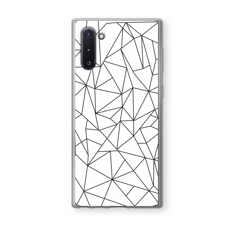 CaseCompany Geometrische lijnen zwart: Samsung Galaxy Note 10 Transparant Hoesje