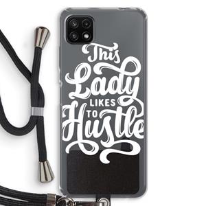 CaseCompany Hustle Lady: Samsung Galaxy A22 5G Transparant Hoesje met koord