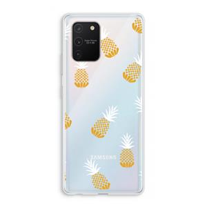 CaseCompany Ananasjes: Samsung Galaxy S10 Lite Transparant Hoesje