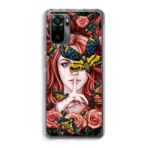 CaseCompany Lady Moth: Xiaomi Redmi Note 10 Pro Transparant Hoesje