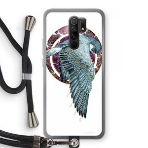CaseCompany Golden Falcon: Xiaomi Redmi 9 Transparant Hoesje met koord