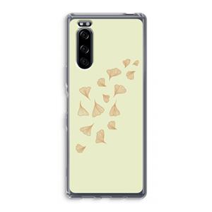 CaseCompany Falling Leaves: Sony Xperia 5 Transparant Hoesje