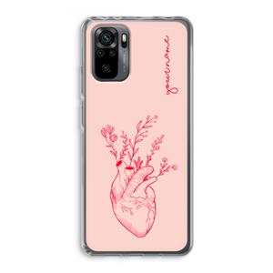 CaseCompany Blooming Heart: Xiaomi Redmi Note 10 Pro Transparant Hoesje