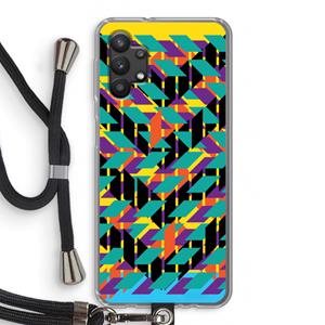 CaseCompany Skew Bee 1: Samsung Galaxy A32 5G Transparant Hoesje met koord
