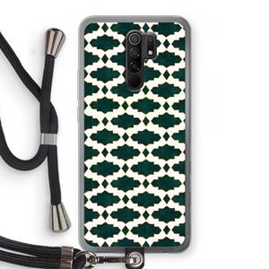 CaseCompany Moroccan tiles: Xiaomi Redmi 9 Transparant Hoesje met koord