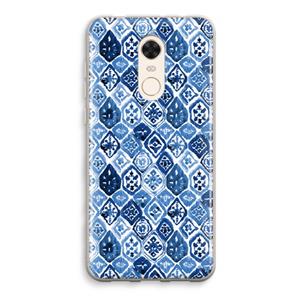 CaseCompany Blauw motief: Xiaomi Redmi 5 Transparant Hoesje