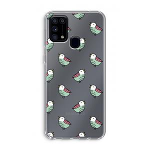 CaseCompany Vogeltjes: Samsung Galaxy M31 Transparant Hoesje