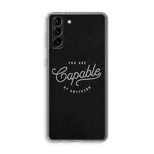 CaseCompany Capable: Samsung Galaxy S21 Plus Transparant Hoesje