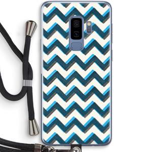 CaseCompany Onderbroken lijn: Samsung Galaxy S9 Plus Transparant Hoesje met koord