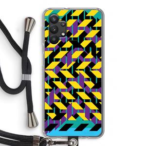 CaseCompany Skew Bee 3: Samsung Galaxy A32 5G Transparant Hoesje met koord