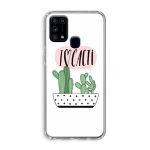 CaseCompany I love cacti: Samsung Galaxy M31 Transparant Hoesje