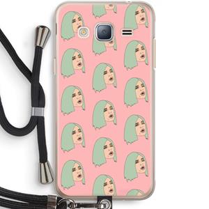CaseCompany King Kylie: Samsung Galaxy J3 (2016) Transparant Hoesje met koord