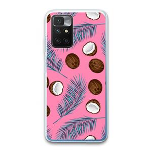 CaseCompany Kokosnoot roze: Xiaomi Redmi 10 Transparant Hoesje