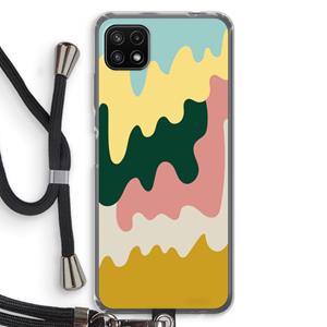 CaseCompany Baar B: Samsung Galaxy A22 5G Transparant Hoesje met koord