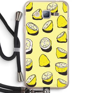CaseCompany When Life Gives You Lemons...: Samsung Galaxy J3 (2016) Transparant Hoesje met koord