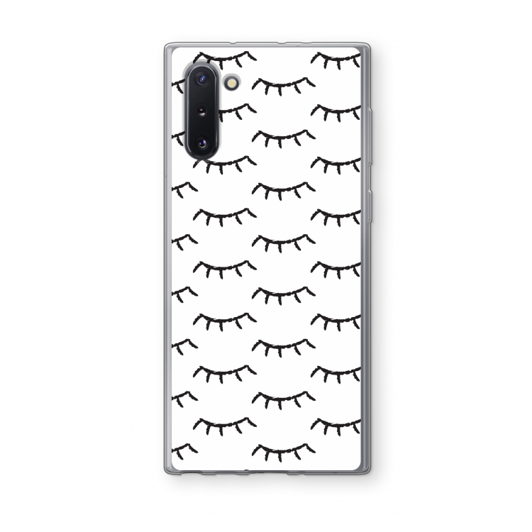 CaseCompany Wimpers: Samsung Galaxy Note 10 Transparant Hoesje