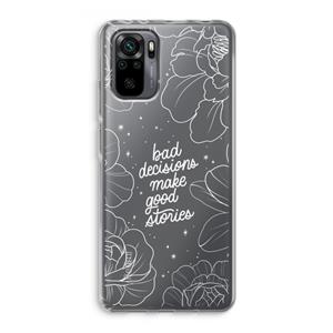 CaseCompany Good stories: Xiaomi Redmi Note 10 Pro Transparant Hoesje