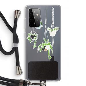 CaseCompany Hang In There: Samsung Galaxy A72 5G Transparant Hoesje met koord