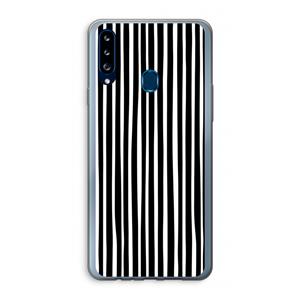 CaseCompany Stripes: Samsung Galaxy A20s Transparant Hoesje