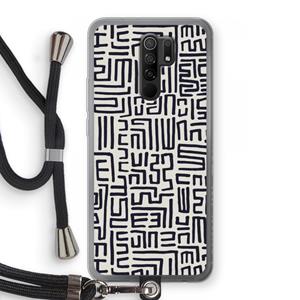 CaseCompany Moroccan Print: Xiaomi Redmi 9 Transparant Hoesje met koord